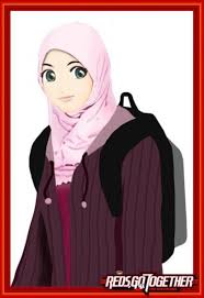 Hasil gambar untuk kartun muslimah