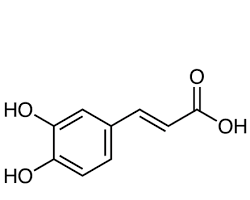 カフェ酸の化学構造式の画像