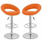 Chaise de bar orange