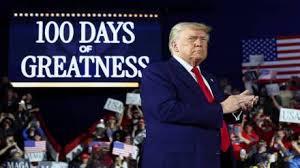 Trump touts 100-day record in Michigan amid concern about economy