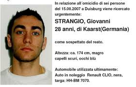 Giovanni Strangio is accused of gunning down six men linked to the &#39;Ndrangheta crime syndicate outside a restaurant in the German town. - giovanni-strangio