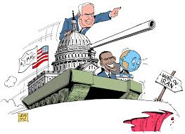 Image result for OBAMA WARS CARTOON
