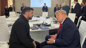 Trump se reúne con Zelensky en el G7; urge a Rusia y Ucrania pactar acuerdo de paz