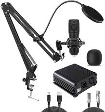 J-mall USB Condenser Microphone Kit - Studio Recording Bundle For Streaming & Gaming