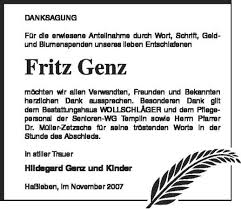 TD-Fritz Genz | Nordkurier Anzeigen