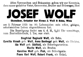 PICK Family Genealogy - 1925_Josef-Wolf_obituary