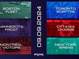 PWHL Unveils Six Official Team Names: Frost, Fleet, Charge, Sirens, 
Sceptres, Victoire