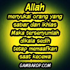 Hasil gambar untuk kata mutiara sabar dalam islam