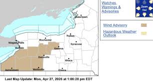 Wind advisory issued for Livingston and Wyoming counties