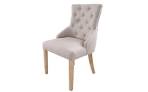 Cream fabric dining chairs