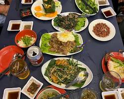 Image of traditional Khmer meal spread on a table