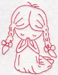 Résultat de recherche d'images pour "Redwork embroidery girls dress up"