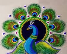 Peacock rangoli design