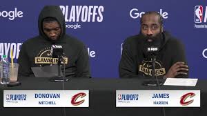 DET 115, CLE 94: Donovan Mitchell, James Harden Postgame Media Availability