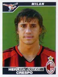 Hernan Jose Crespo (Milan). 308. Panini Calciatori 2004-2005 - 308
