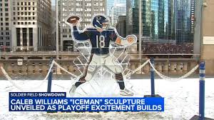 Chicago Bears Celebrate Caleb Williams with 'Iceman' Sculpture and Fan Tributes
