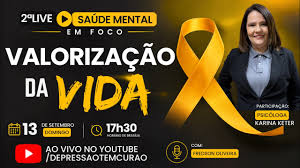 2ª Live Saúde Mental em Foco aborda valorização da vida durante o Setembro Amarelo