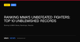Ranking MMA's unbefeated fighters: Top 10 unblemished records