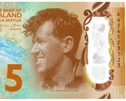 Image of Sir Edmund Hillary on a New Zealand banknote