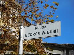 Image result for bronze George W. Fushë-Krujë in Albania.