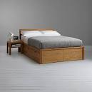 Oak storage beds