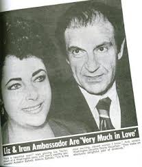 Ardeshir Zahedi Imperial Iran&#39;s ambassador to Washington and Elizabeth Taylor make headlines in an American tabloid as the hottest couple in town. - zahediTaylor2