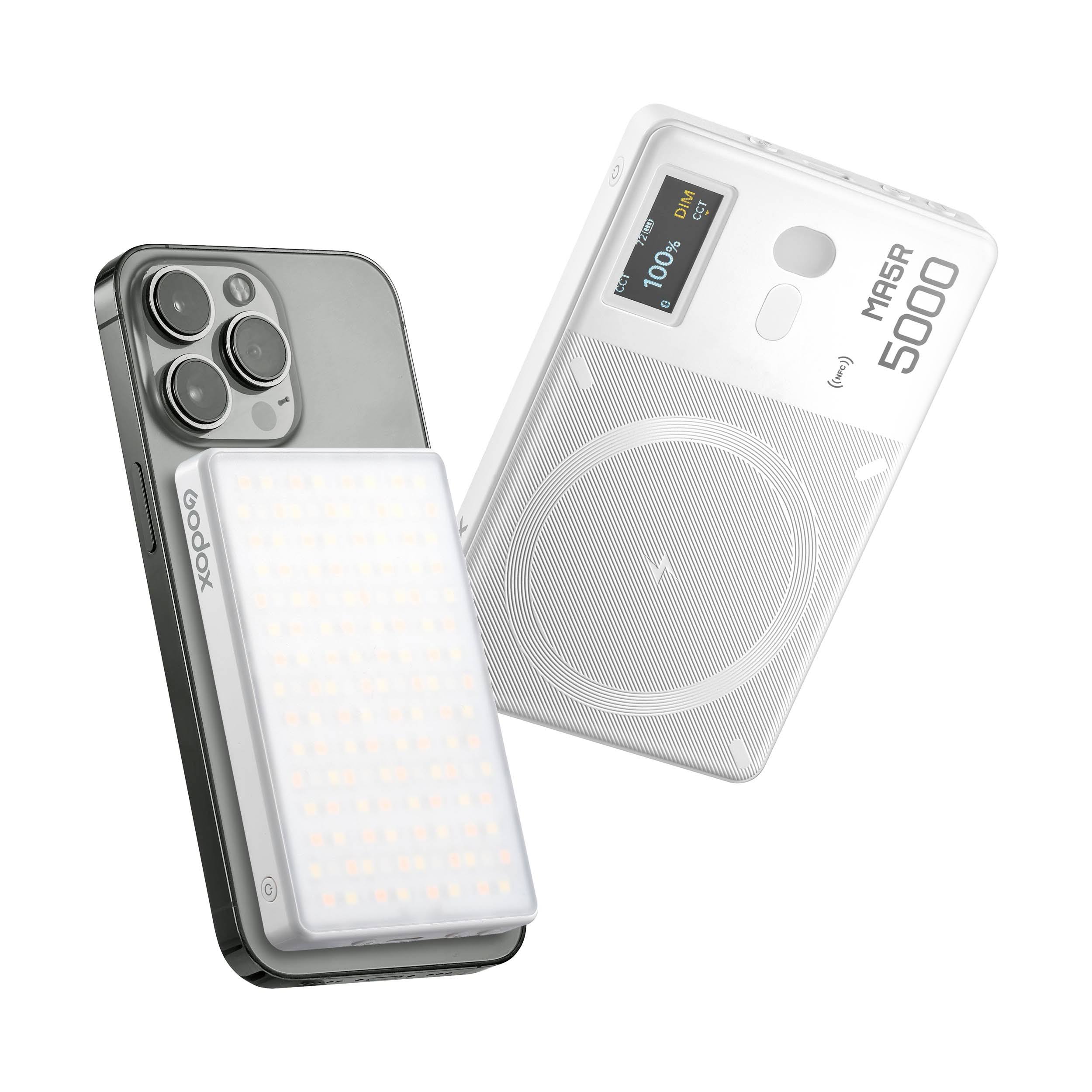 Godox MA5R RGB LED Light and Power Bank