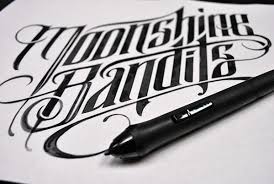 Moonshine Bandits: Custom Lettering Logo Design by Pale Horse, via ... via Relatably.com