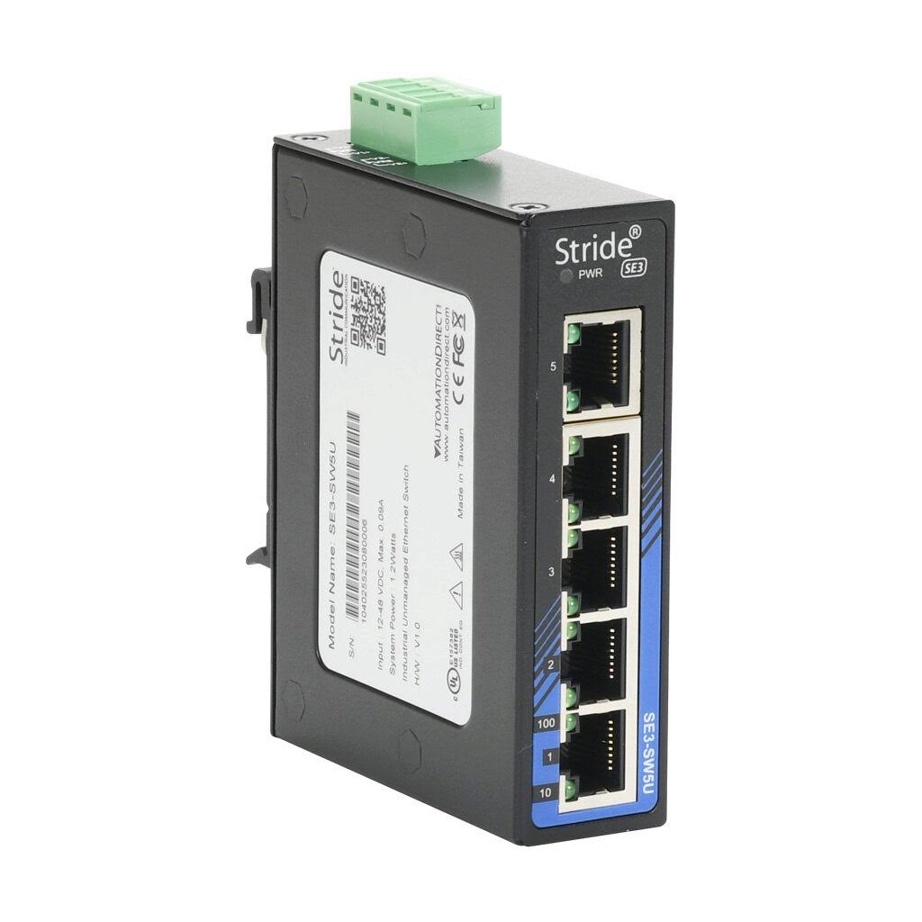 Industrial Unmanaged Ethernet Switch: 5 ports (PN# SE3-SW5U)