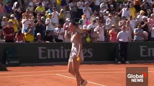 Ukrainian tennis player competes against Russians at French Open