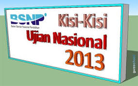 KISI-KISI UN 2013 BNSP BOCORAN SOAL DAN JAWABAN UJIAN NASIOANL TAHUN 2013 