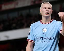 Image of Erling Haaland of Manchester City looking frustrated