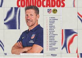 Lista de convocados y árbitro del Atlético de Madrid - Bodo Glimt
