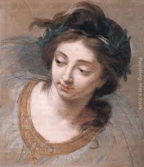 Elisabeth Louise Vigee-Le Brun Hubert Robert, Artist painting | framed paintings for sale - Woman%27s%2520Head