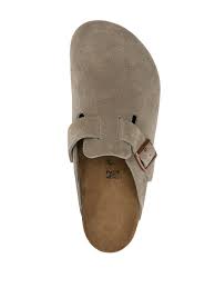 Birkenstock Boston Suede Slippers | Neutrals | FARFETCH