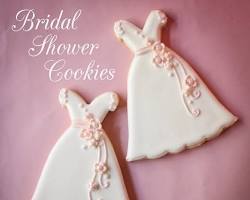 Image of Bridal shower cookies with dresses