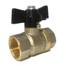 Female Thread Aluminum Buttfely Handle Brass Ball Valve DN40 ...