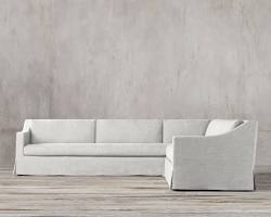 Image of Restoration Hardware Belgian Performance Velvet Modular Sofa