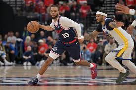 Los Angeles Clippers players during an NBA game