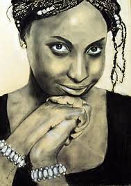 Upstairs Art - Individual Students: Gail Southwell - Murrurundi NSW Australia - gail-portrait-negress-aug09
