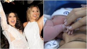 Nasce primeiro filho de Lauana Prado e Tati Dias; veja fotos