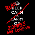 Keep Calm and Run Zombies Are Coming Day of the Shirt