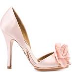 Pink satin heels