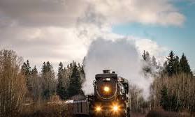 Steam-powered passenger train passed through Medicine Hat on Friday