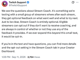 Twitch is testing an AI ‘Stream Coach’ that gives creators tips after their streams.