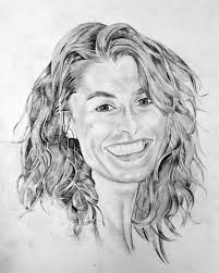 Pencil drawing of Daniela Dockhorn. This picture was taken with flash: ... - dd%2520full