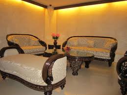 Image result for WOODEN SOFA SET