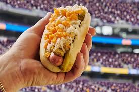 SKOL Crusher Spam Dog Arrives At U.S. Bank Stadium, Featuring Hot Honey Mustard And Purple Slaw