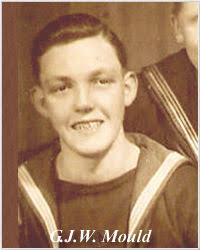 Photo of Able Seaman Geoffrey James William Mould, courtesy of Den Finden, 2001. Service: Royal Navy Rank: Able Seaman Service Number: P/J 156616 - MouldGJW