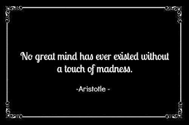 No great mind has ever existed without a touch of madness ... via Relatably.com